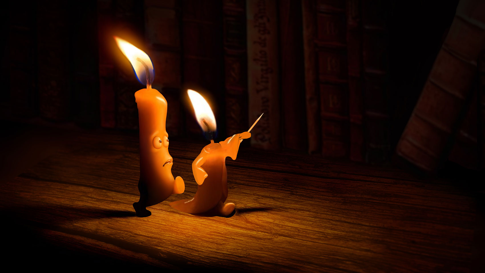 Candle Buddies Walking Together