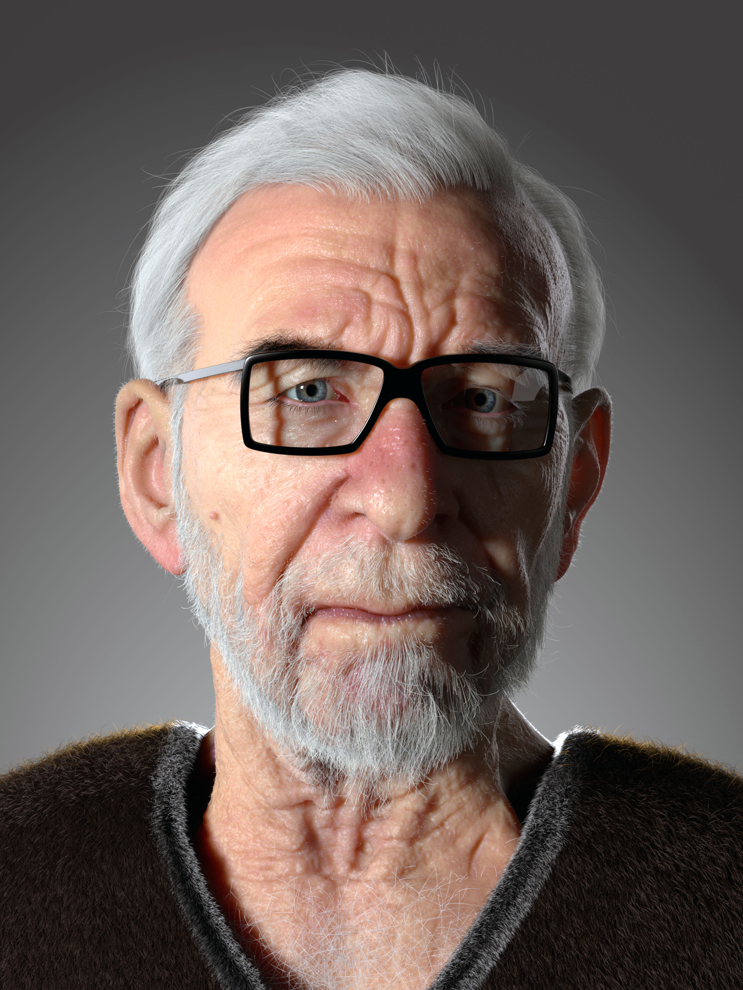 Hyperreal Gentle Old Man