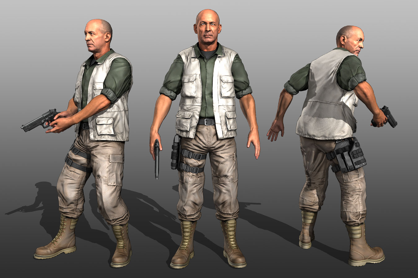 Gorman Game Model Breakdown Render